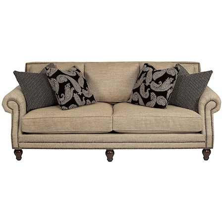 Traditional High End Sofa with Nail Head Trim